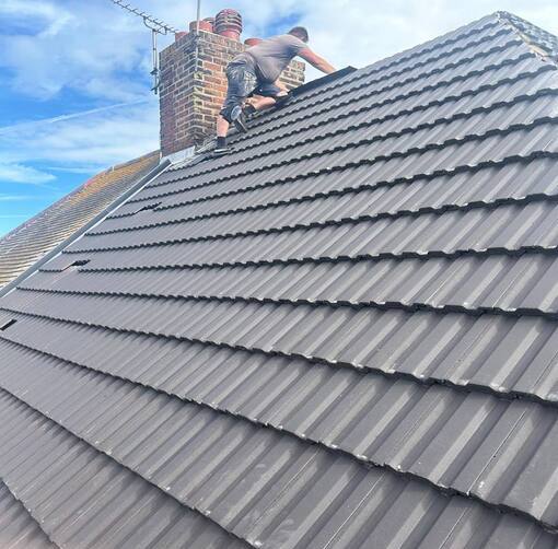 Hunstanton Roofing Services 11 This is a photo of a new roof being installed in Hunstanton. Installation carried out by Hunstanton Roofing Services